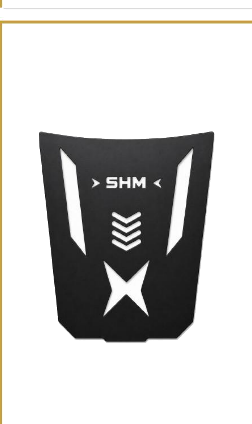 Placa SHM de hierro negro, acabado mate