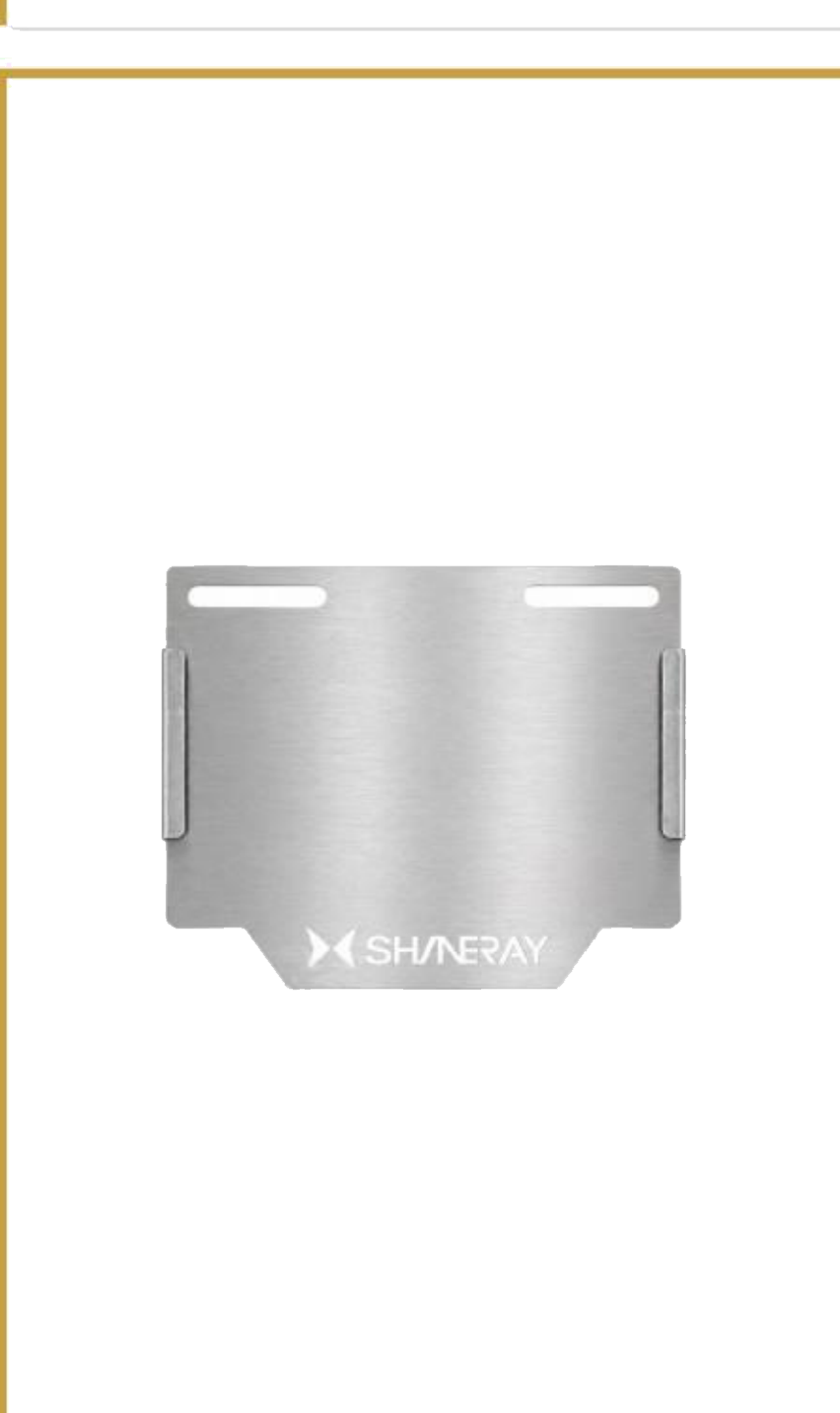 Porta placa rectangular Shineray en acero inoxidable pulido