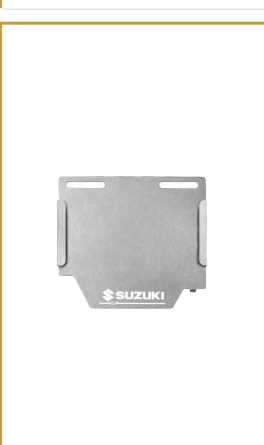 Porta placa rectangular Suzuki con línea decorativa